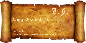 Nagy Jozafát névjegykártya